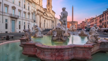 fountains in piazza navona in rome italy 2023 11 27 05 09 26 utc
